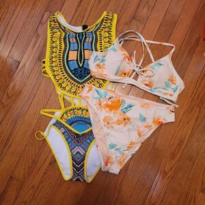 Unbranded Lot Of 2 Swimsuits Womens Size L